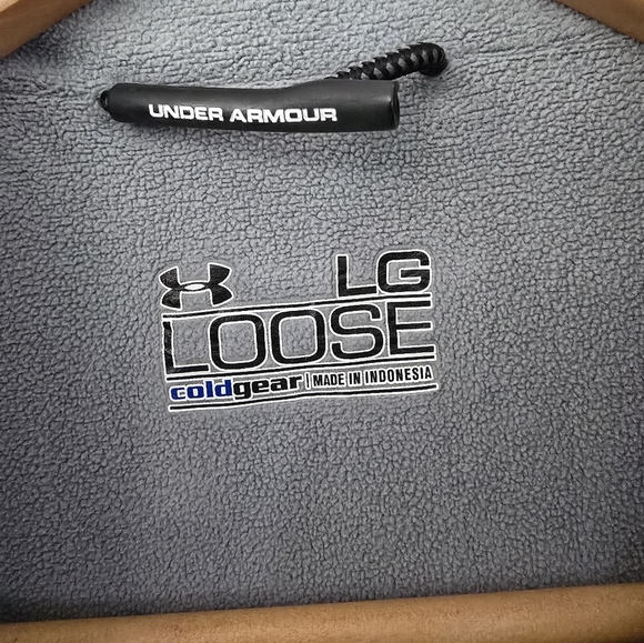 UNDER ARMOUR Jacket Mens Large Loose Track COLDGEAR Fleece Lined Pockets - Picture 5 of 15